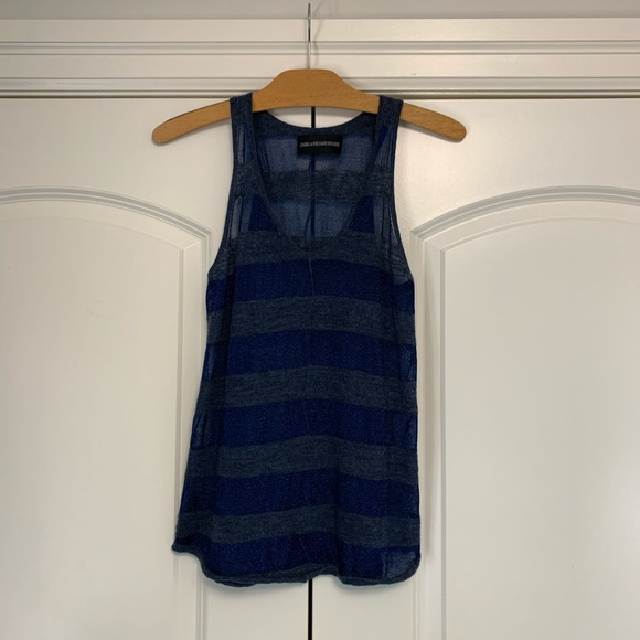 ❤️Zadig & Voltaire Sleeveless Knit Top Metallic M - Picture 2 of 8